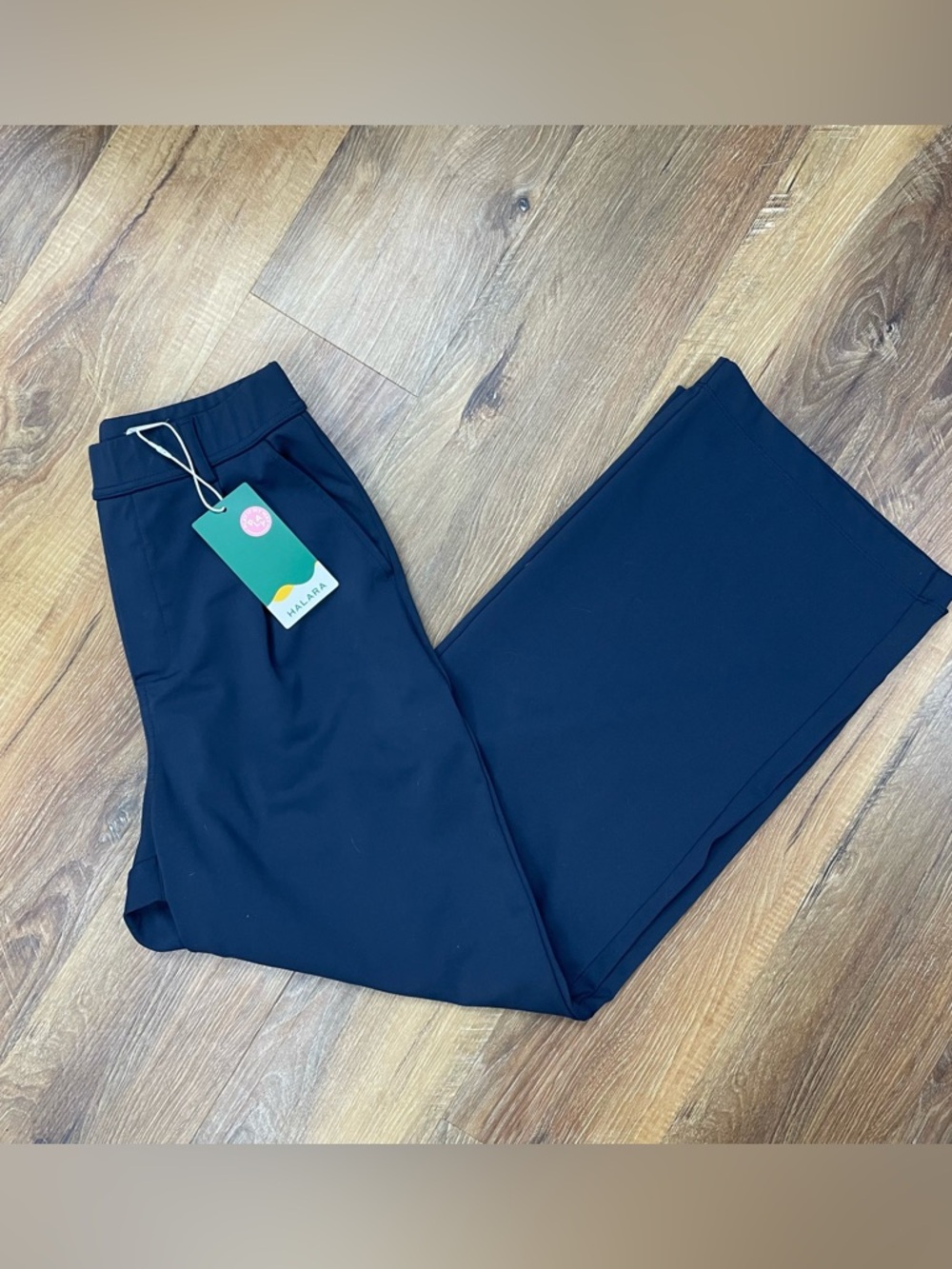 NWT Halara Flex high waisted wide-leg stretch work pants Navy Blue size SP